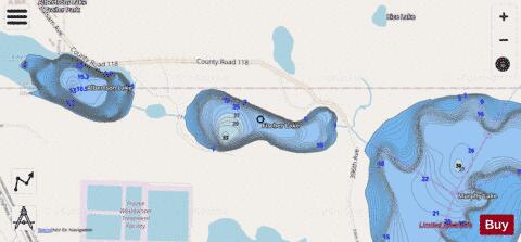 Fischer Lake depth contour Map - i-Boating App - Streets
