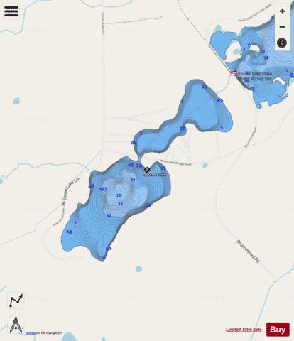 Stone Lake depth contour Map - i-Boating App - Streets