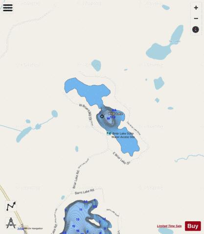 Briar Lake depth contour Map - i-Boating App - Streets