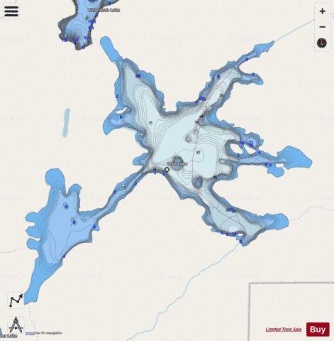 Crab Lake depth contour Map - i-Boating App - Streets