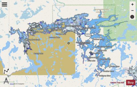 Lac la Croix depth contour Map - i-Boating App - Streets