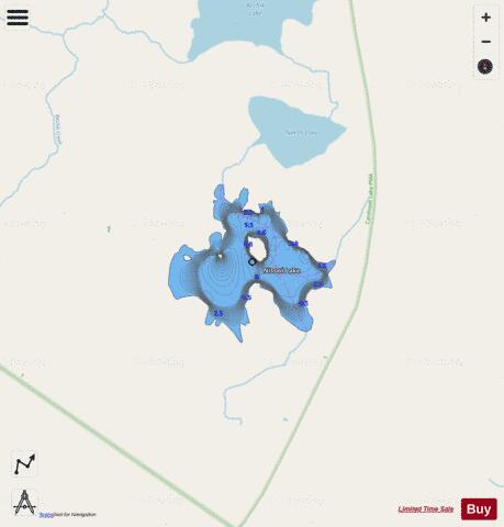 Niswi Lake depth contour Map - i-Boating App - Streets