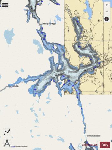 Little Loon Lake + Loon Lake depth contour Map - i-Boating App - Streets
