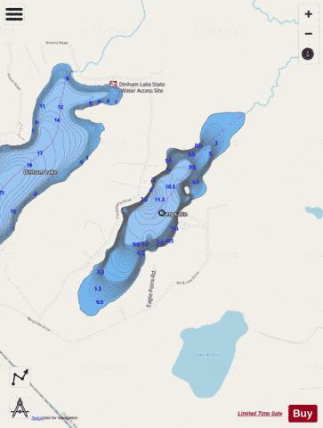 Berg Lake depth contour Map - i-Boating App - Streets