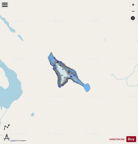 Tooth Lake depth contour Map - i-Boating App - Streets