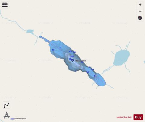 Gannon Lake depth contour Map - i-Boating App - Streets