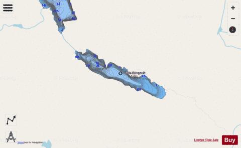 Little Shoepack Lake depth contour Map - i-Boating App - Streets