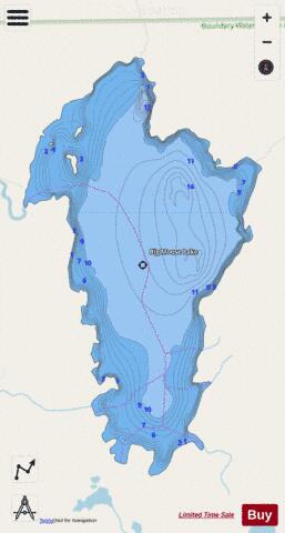 Lake Big depth contour Map - i-Boating App - Streets