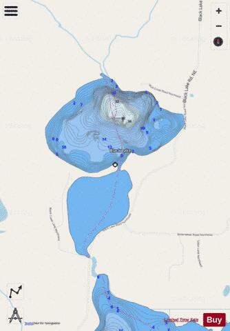 Lake Black depth contour Map - i-Boating App - Streets