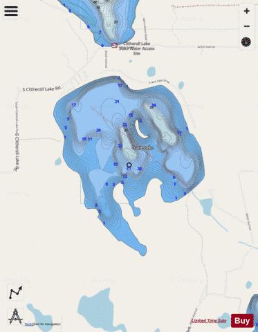 Lake Crane depth contour Map - i-Boating App - Streets