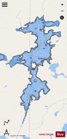 Lake Fourtown depth contour Map - i-Boating App - Streets