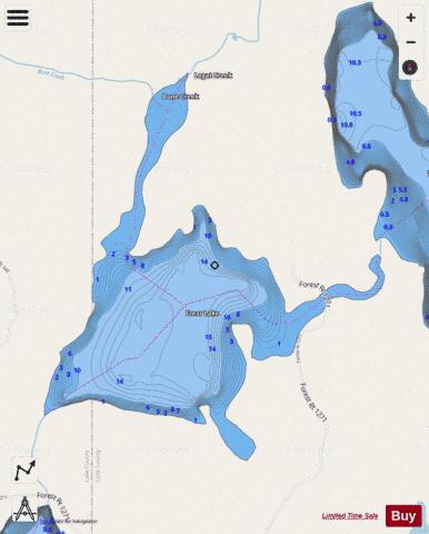 Lake Frear depth contour Map - i-Boating App - Streets
