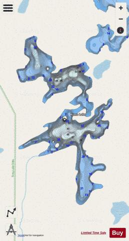 Lake Kiana depth contour Map - i-Boating App - Streets