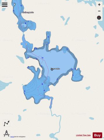 Lake Koma depth contour Map - i-Boating App - Streets