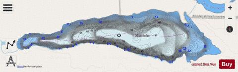 Lake Moss depth contour Map - i-Boating App - Streets