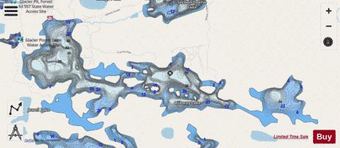 Lake Ojibway depth contour Map - i-Boating App - Streets
