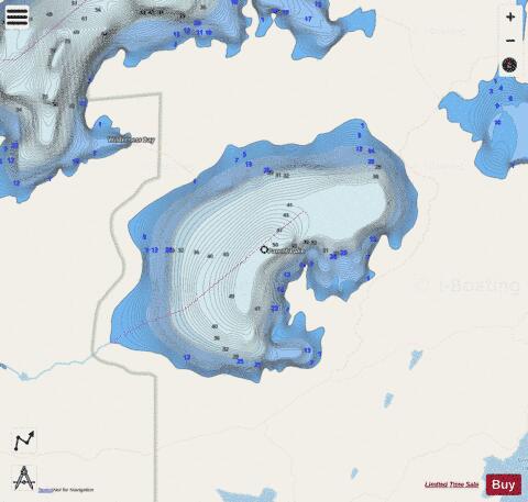 Lake Parent depth contour Map - i-Boating App - Streets