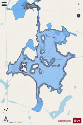 Lake Phoebe depth contour Map - i-Boating App - Streets