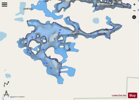 Lake Triangle depth contour Map - i-Boating App - Streets