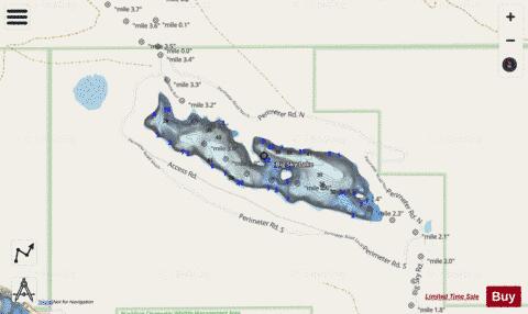 Big Sky Lake depth contour Map - i-Boating App - Streets