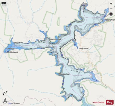 Nantahala Lake depth contour Map - i-Boating App - Streets