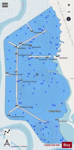 Lake Sutton depth contour Map - i-Boating App - Streets