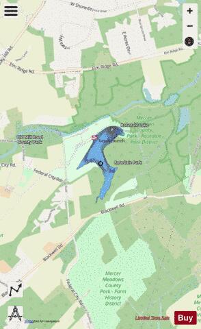 Rosedale Lake depth contour Map - i-Boating App - Streets