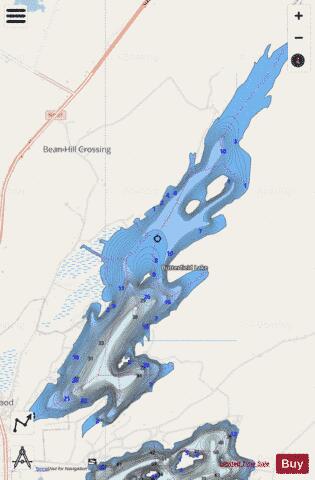 Butterfield Lake depth contour Map - i-Boating App - Streets