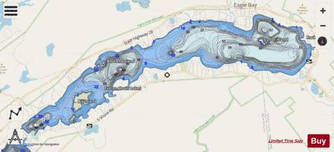 Fourth Lake depth contour Map - i-Boating App - Streets