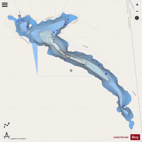 Lake Ozonia depth contour Map - i-Boating App - Streets