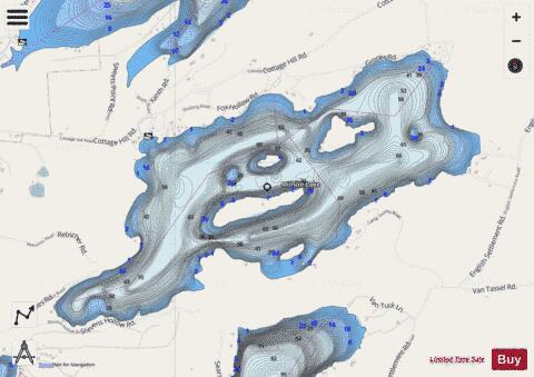 Millsite Lake depth contour Map - i-Boating App - Streets