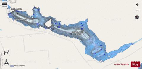 Rainbow Falls Reservoir depth contour Map - i-Boating App - Streets