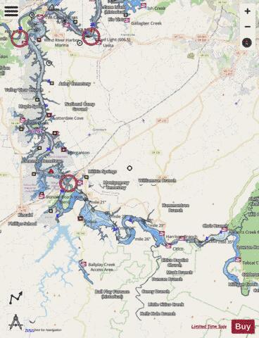 Tellico Lake depth contour Map - i-Boating App - Streets