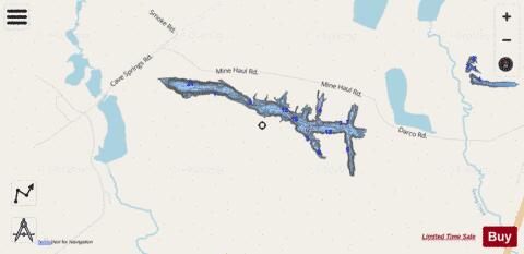Darco Lake depth contour Map - i-Boating App - Streets