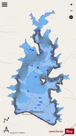 Lake Electra depth contour Map - i-Boating App - Streets