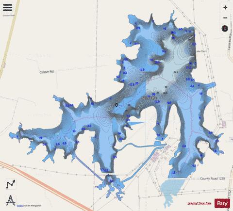 Valley Lake depth contour Map - i-Boating App - Streets