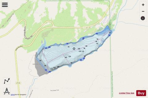 Little Dell Reservoir depth contour Map - i-Boating App - Streets