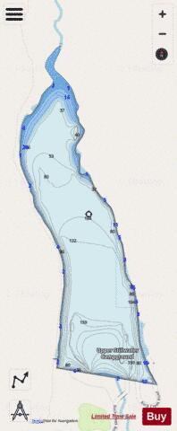 Upper Stillwater Reservoir depth contour Map - i-Boating App - Streets