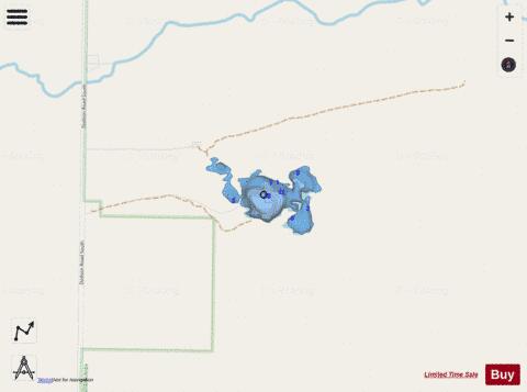 Beda Lake,  Grant County depth contour Map - i-Boating App - Streets
