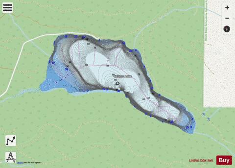 Calligan Lake,  King County depth contour Map - i-Boating App - Streets