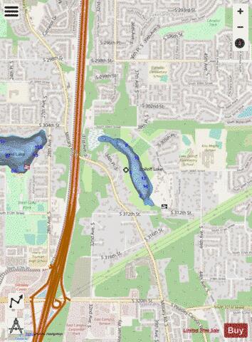 Dolloff Lake,  King County depth contour Map - i-Boating App - Streets