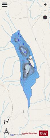 Elk Lake,  Clallam County depth contour Map - i-Boating App - Streets