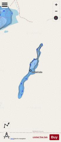 Feustal Lake,  Spokane County depth contour Map - i-Boating App - Streets
