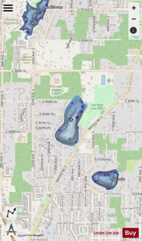 Fivemile Lake,  King County depth contour Map - i-Boating App - Streets