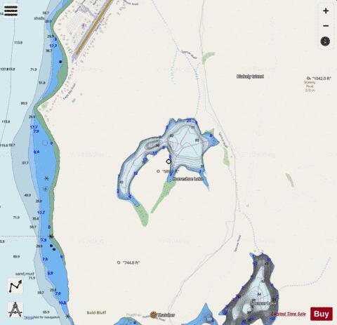Horseshoe Lake,  San Juan County depth contour Map - i-Boating App - Streets