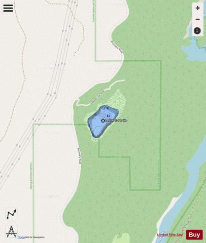 Ledbetter Lake,  Pend Oreille County depth contour Map - i-Boating App - Streets