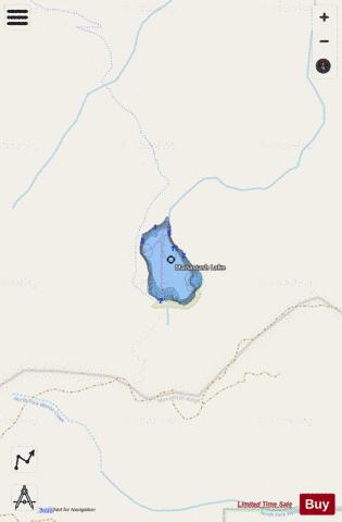 Manastash Lake,  Kittitas County depth contour Map - i-Boating App - Streets