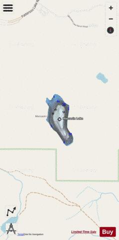 Moccasin Lake,  Okanogan County depth contour Map - i-Boating App - Streets