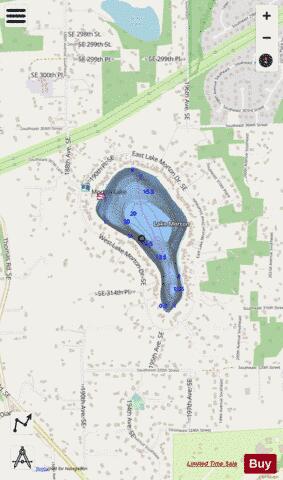 Morton Lake depth contour Map - i-Boating App - Streets