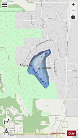 Otter Spring Lake,  King County depth contour Map - i-Boating App - Streets